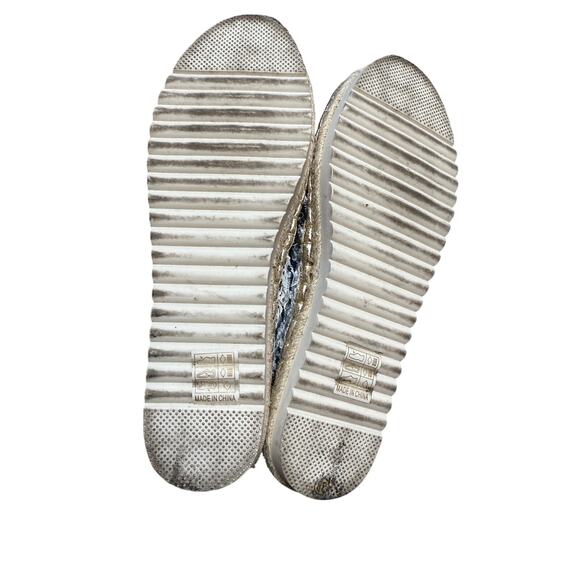 Patrizia by Spring Step Agleam Embroidered Espadrille Flats Blue Gold Boho 38 - Picture 7 of 7